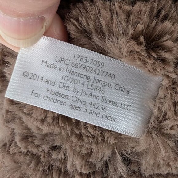 Brown Bunny Rabbit Plush 14" Easter Stuffed Animal Toy Color Block Ears Paws - Picture 7 of 9